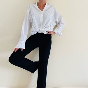 BCBG maxazria black wide leg dress pants